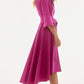 Joseph Ribkoff - Stretch Taffeta High Low Wrap Dress