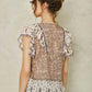 M.A.B.E. - Bani Print Frill Top