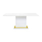 Gaines - High Gloss Dining Table With Pedestal Base
