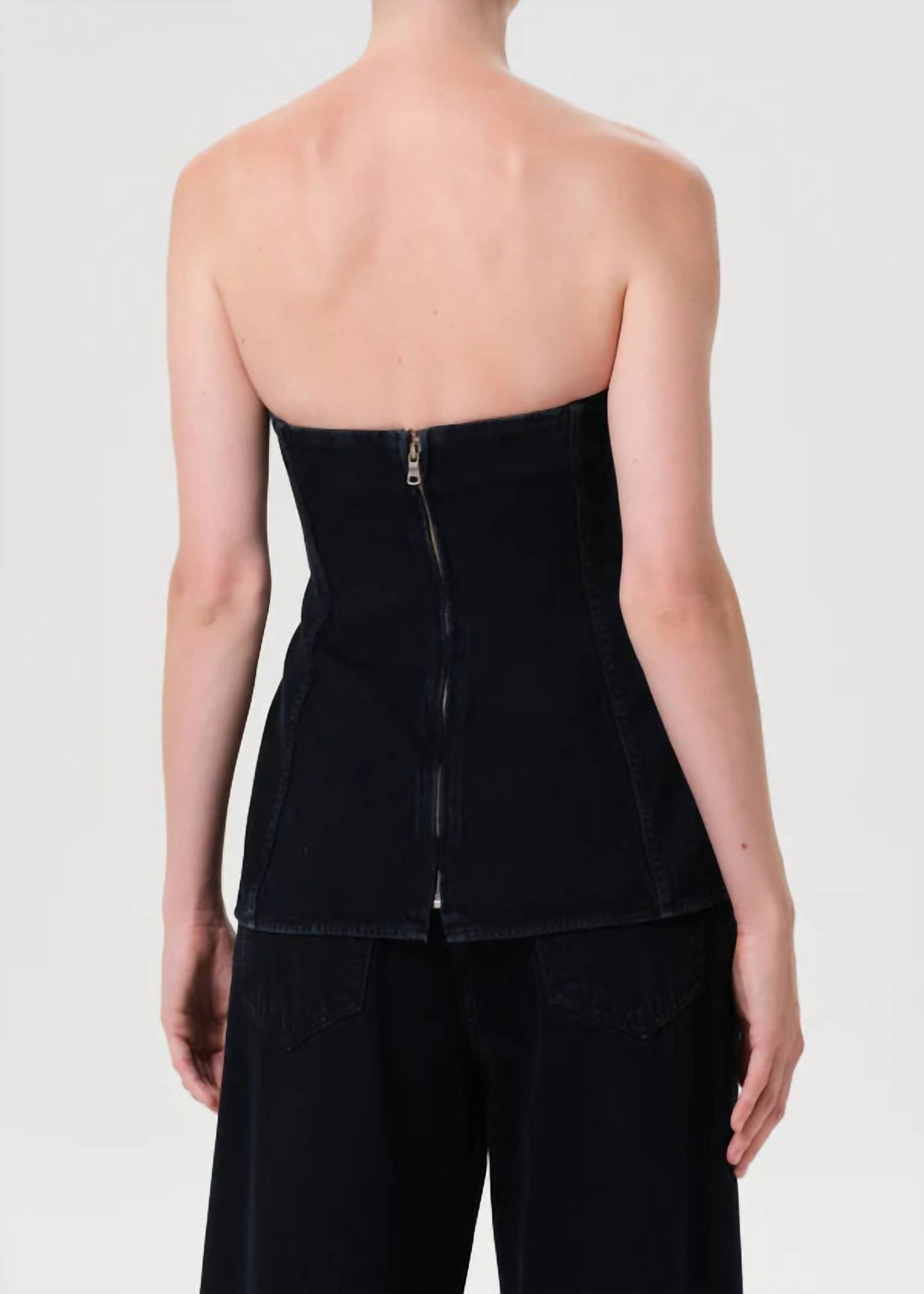 Agolde - Lara Sleeveless Denim Corset Top