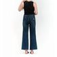 1822 Denim - Raw Hem Wide Leg Crop Jeans