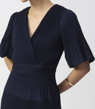 Joseph Ribkoff - Pleated Woven Fit And Flare Dress