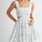 Mable - Floral Cutout Dress
