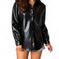 Buddylove - Brielle Vegan Leather Button Up Top