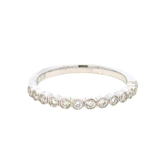 Aamiaa - Anel com diamante natural de 0,30 quilates, redondo, brilhante e baguete - Tamanho 6,5