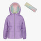 London Fog - Baby Girls Zip-front Hooded Mid Cinch Puffer
