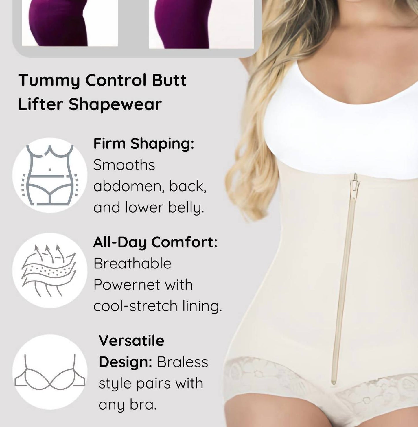 Siluets - Slimming Braless Body Shaper Briefs – Full Control & Everyday Comfort