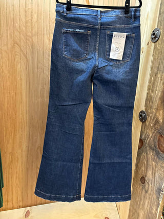 Risen - Calça Jeans Flare com Bolso Frontal - Tamanho Grande