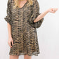 Adrienne - Tiger Print Balloon Sleeve Mini Dress