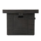 Anchorage 32'' Wood Square MGO Fire Pit Brown - 40,000 BTU