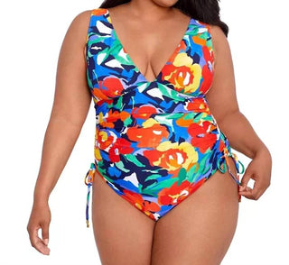 Ralph Lauren - Maiô Plus Size com franzido lateral