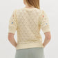 Entro - Diamond Pattern Pointelle Sweater