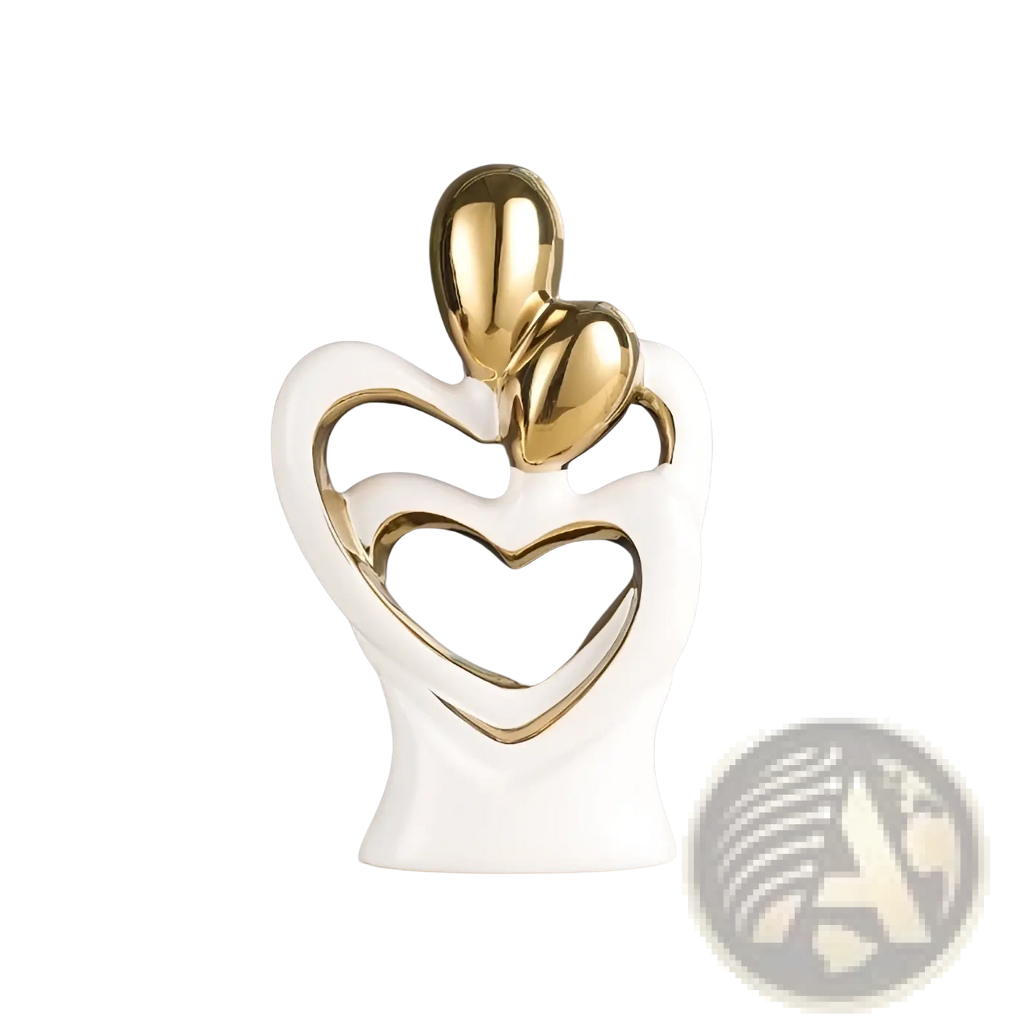 Abstract Heart Ceramic Figurine Modern Home Decor