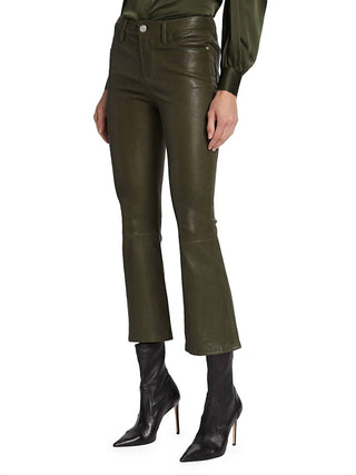 Moldura - Calça Cropped Mini Bota Couro