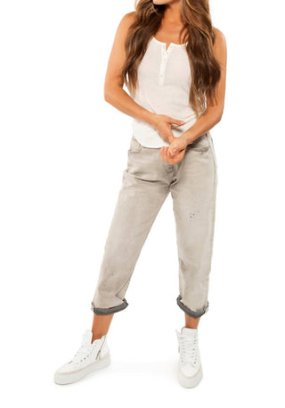 Neste dia - Jeans jeans de algodão elástico relaxado