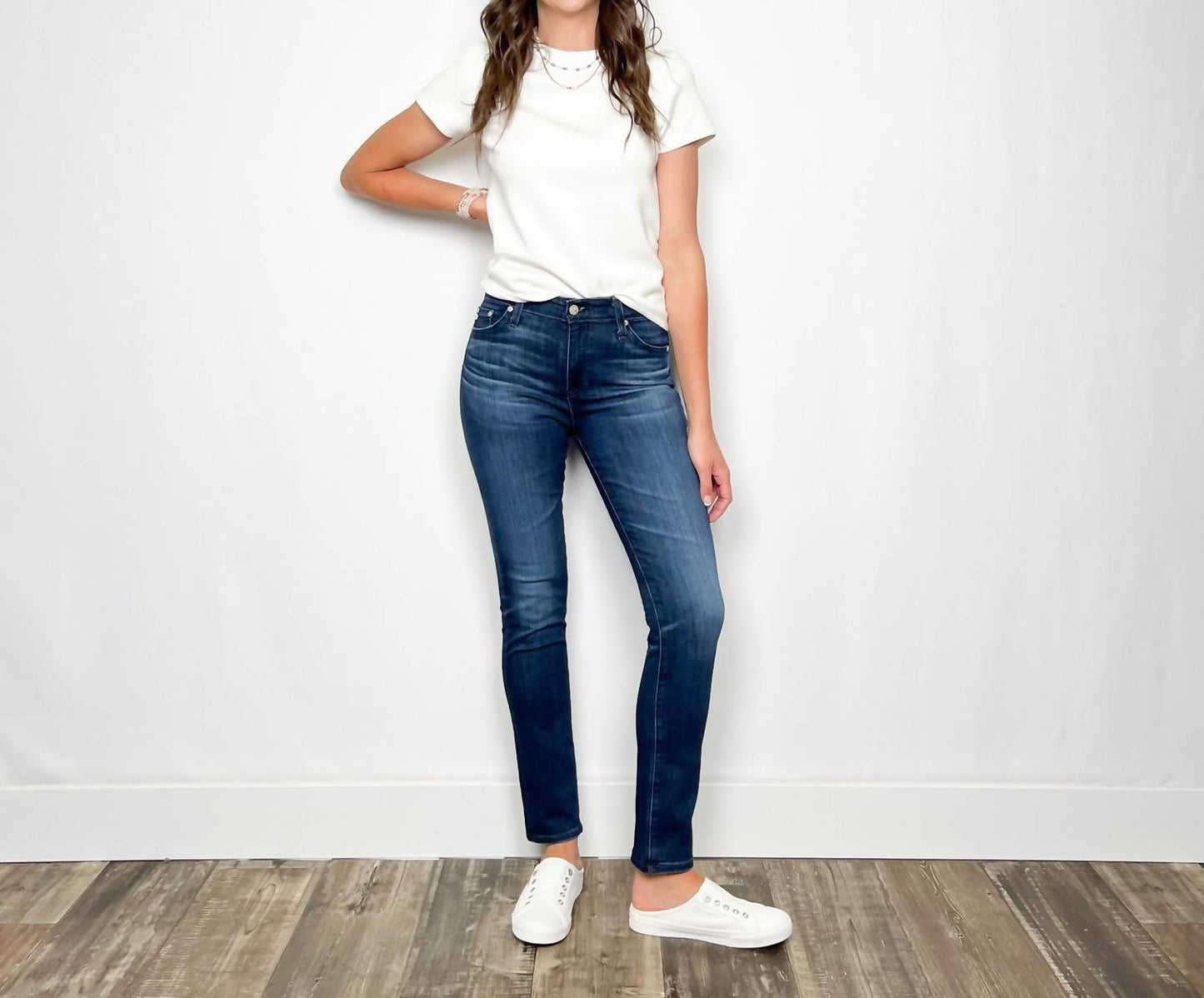 Ag Jeans - Mari Ag-ed™ Mid-rise Slim Straight Leg Denim