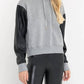 Generation Love - LISBET VEGAN LEATHER COMBO HOODIE