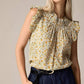 J.Crew - Gathered Ruffle-sleeve Top In Floral Vines Cotton Voile