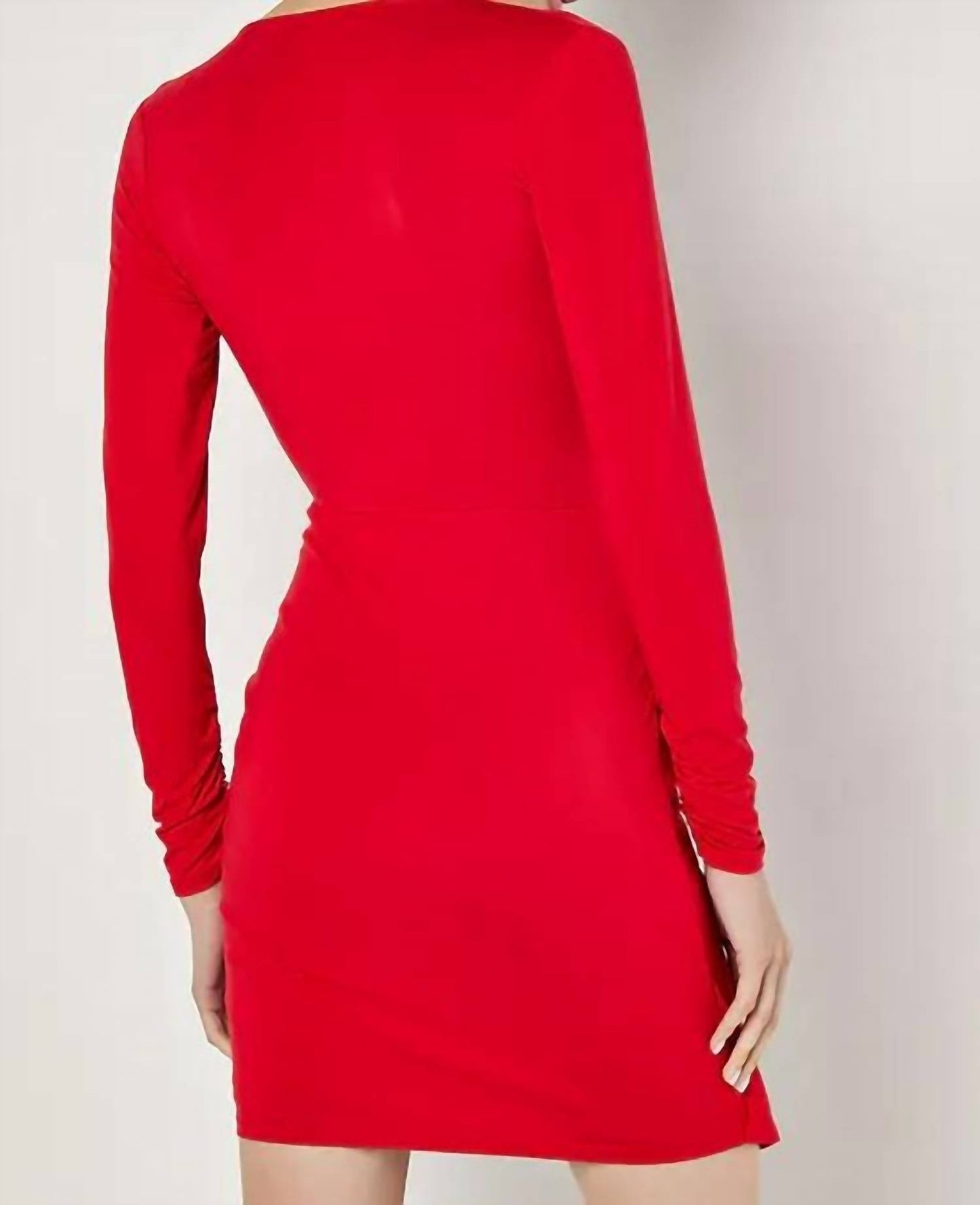 Apricot - Jersey Side Ruched Wrap Dress