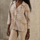 Joseph Ribkoff - Seersucker Tropical Print Trapeze Jacket