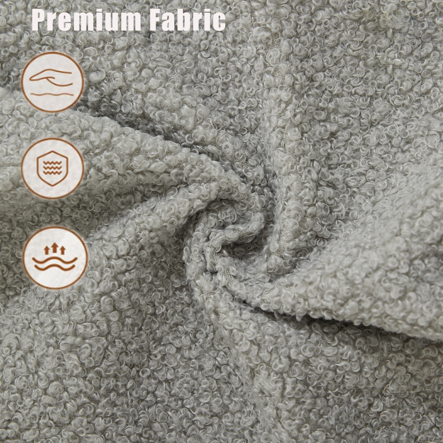 Minimalist Cloud Sectional Couch - 4-Seater in Light Gray