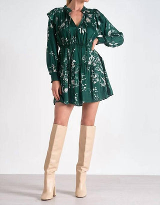 Elan - Long Sleeve V-neck Dress