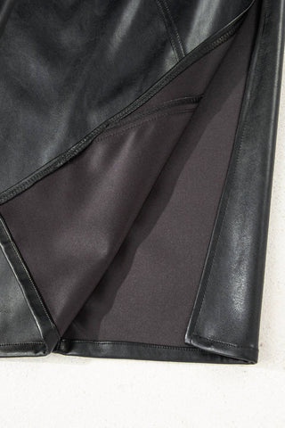 Dear Lover - Faux Leather Skirt