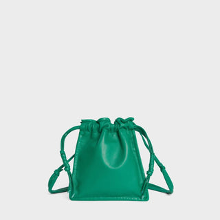 Lemiz - Bolsa feminina mini Bowie com cordão e tiracolo de couro