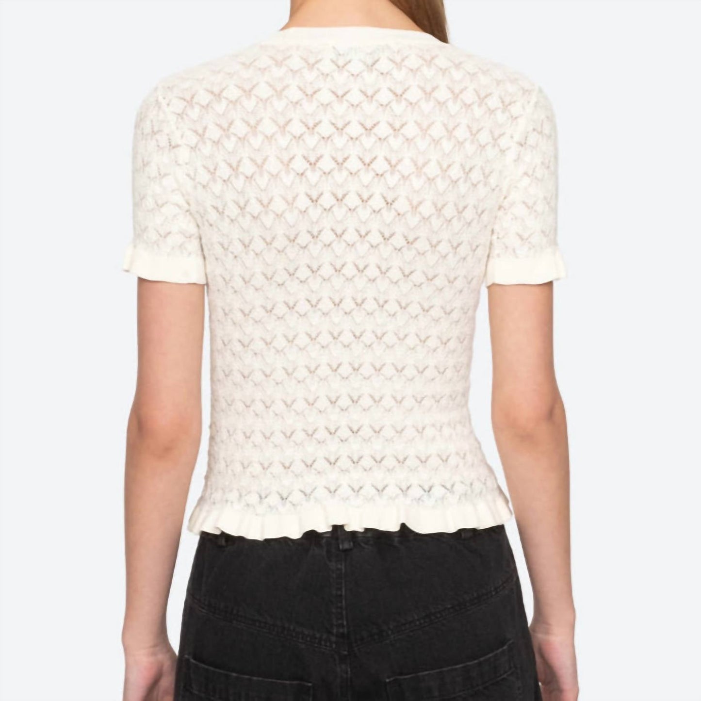 Sea - Rue Fine Knit Short Sleeve Sweater