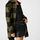 Steve Madden - ELDRIDGE PLAID COAT SAGE