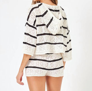 L*Space - Striped Diamond Eyes Hoodie