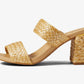 Mia - Women's Wide Strap Straw Heels Sandal