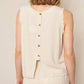 En Creme - Linen Frayed Edge Top