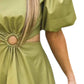 Aureum - Puff Sleeve Mini Dress