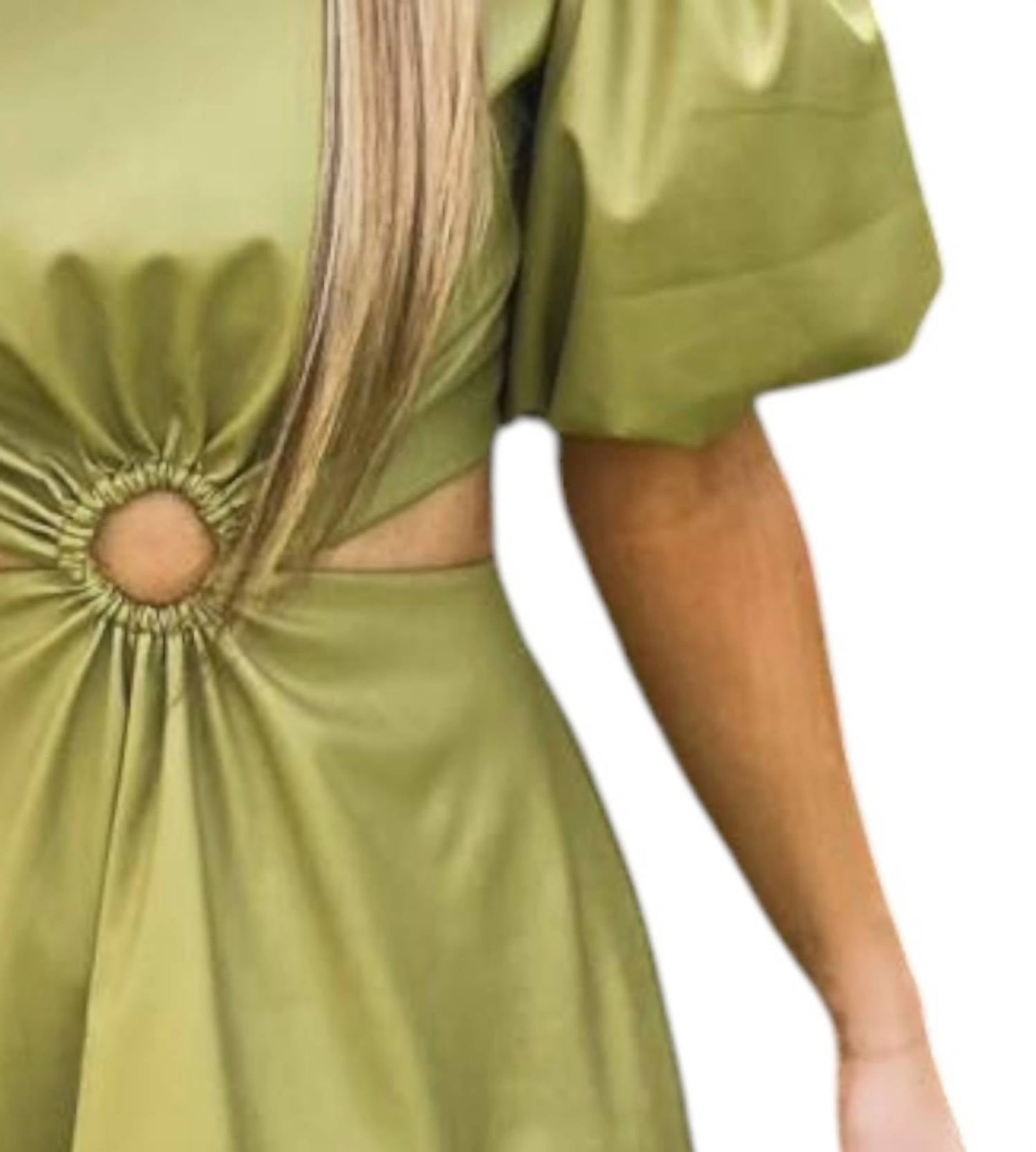 Aureum - Puff Sleeve Mini Dress