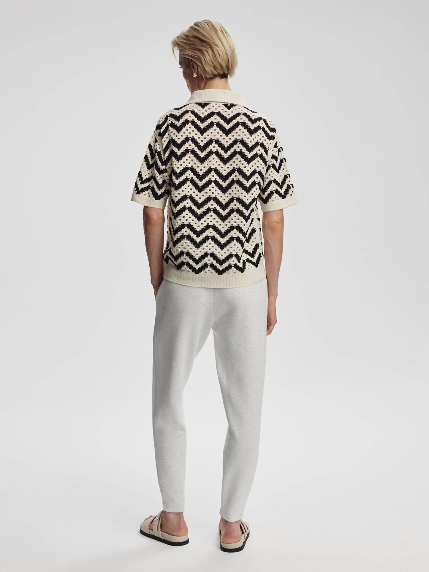 Varley - Anais Crochet Polo Shirt