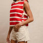 Bibi - Sandie Striped Side Tied Vest