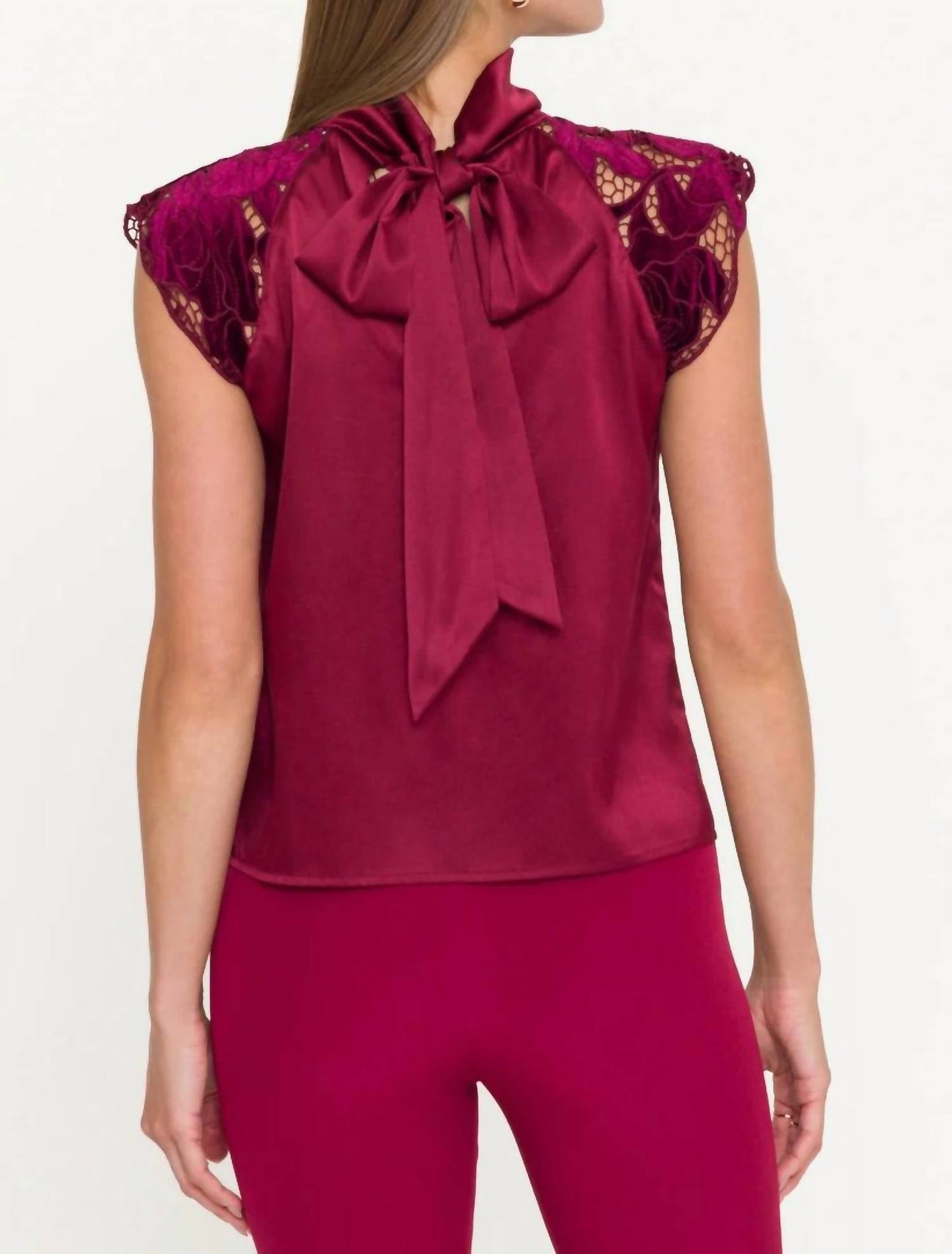 Generation Love - Rachel Velvet Lace Halter Blouse