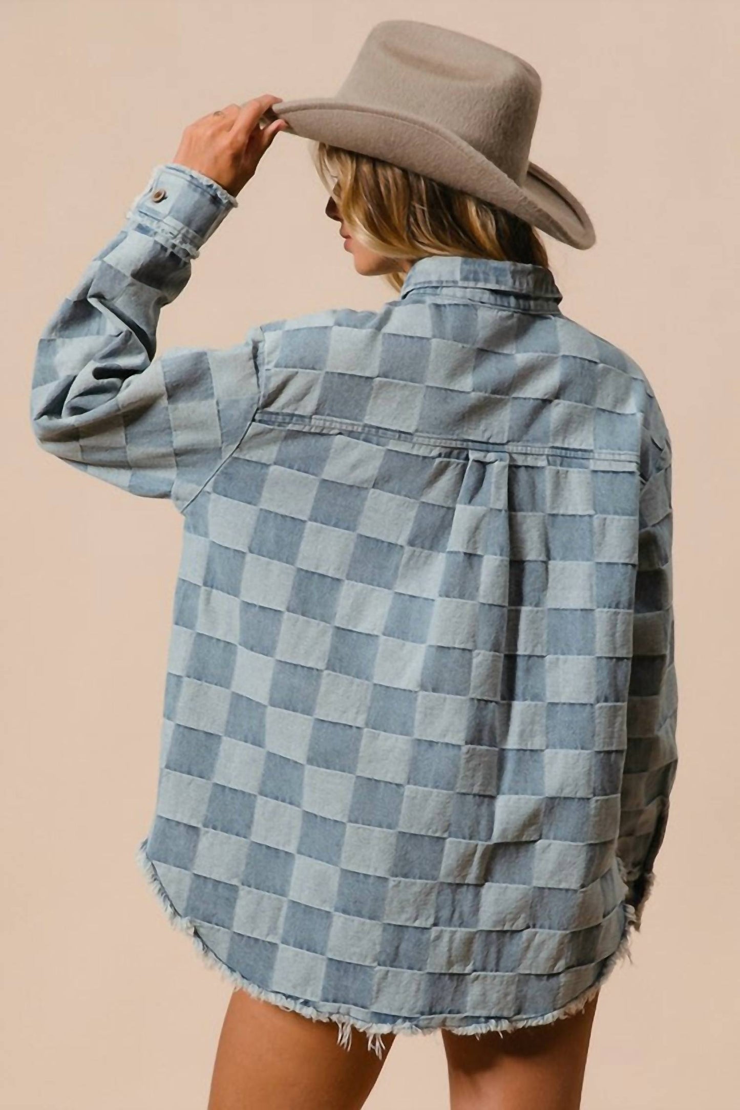 Bibi - Checkered Patch Pocket Shirt