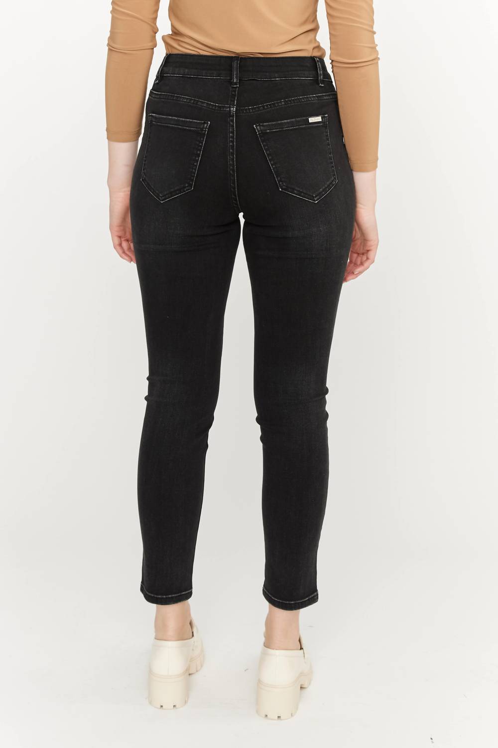 Frank Lyman - Woven Beaded Slim Jeans