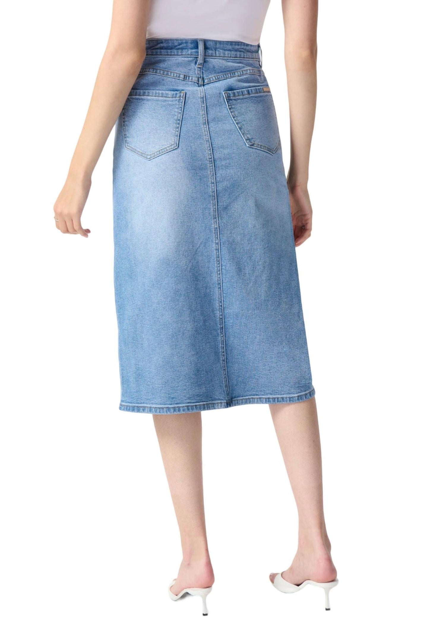Joseph Ribkoff - Denim A-Line Midi Skirt