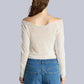 Esthe - Knitted Boat Neck Top