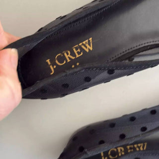 J.Crew - Sapatilhas de balé femininas de malha com biqueira