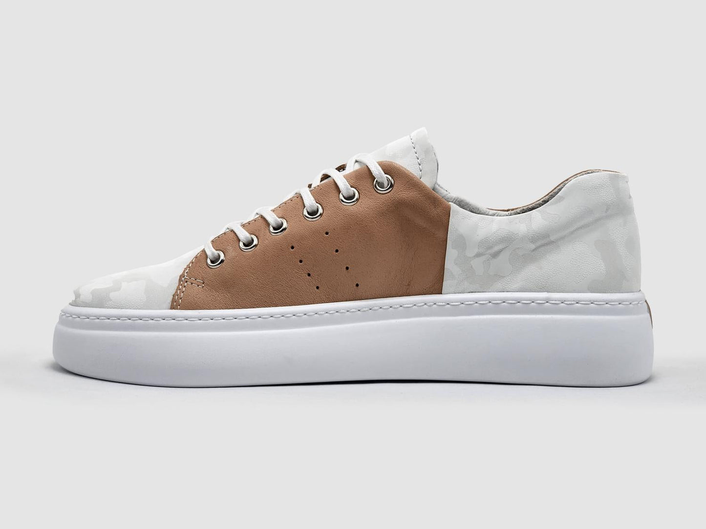 Kcr Group - Women's Classic Camo Leather Sneakers
