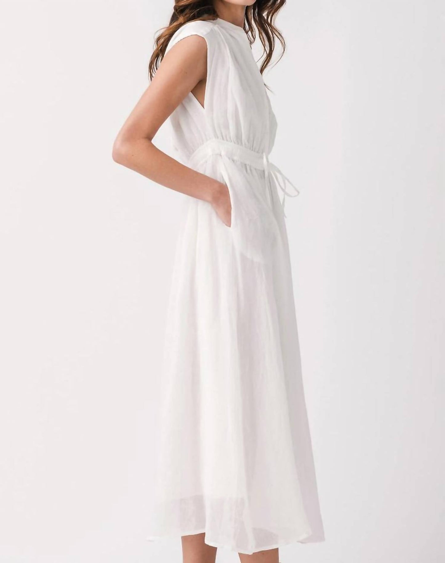 Elan - Tie Waist Midi Dress