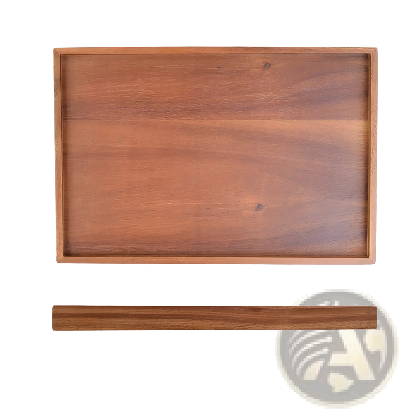 Acacia Wood Rectangular Serving Tray Hand Polished