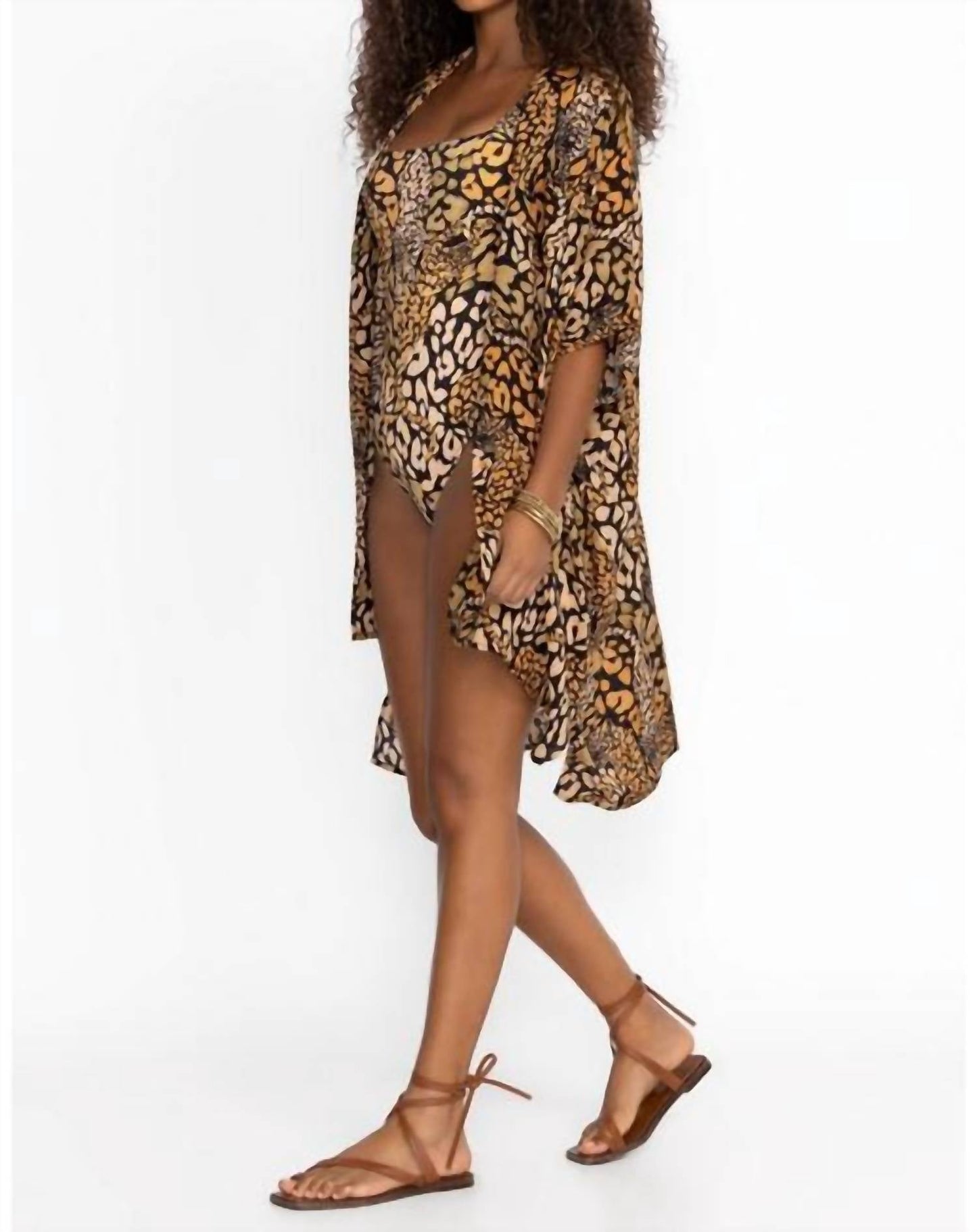 Johnny Was - AFENI (GOLD) OVERSIZED BUTTON DOWN SHIRT