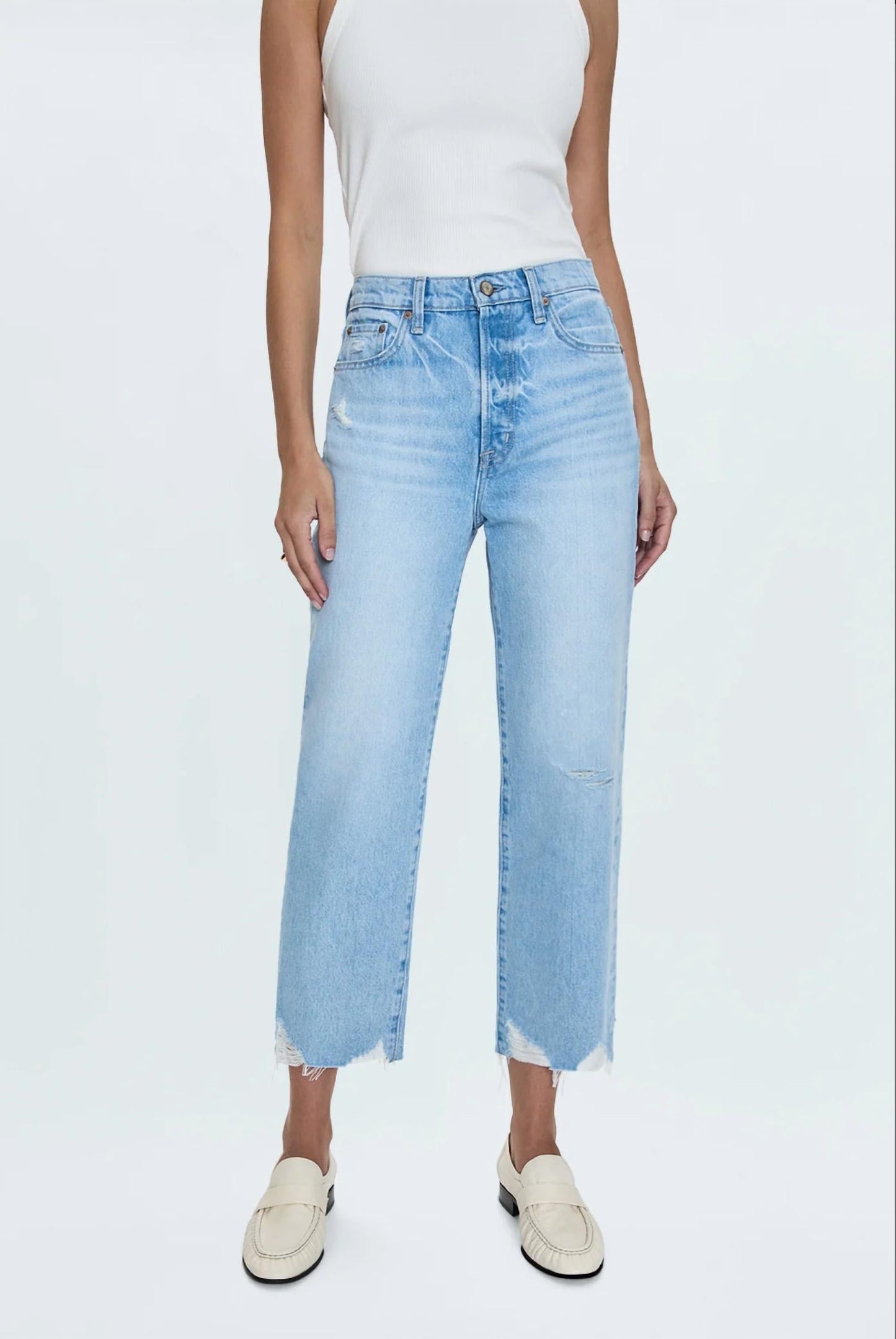 Pistola - Cassie Crop Super High Rise Straight Denim