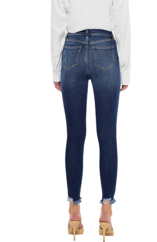 Kancan - Calça jeans skinny de cintura alta até o tornozelo GEMMA