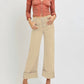 Risen - Latte High Rise Cuffed Jeans
